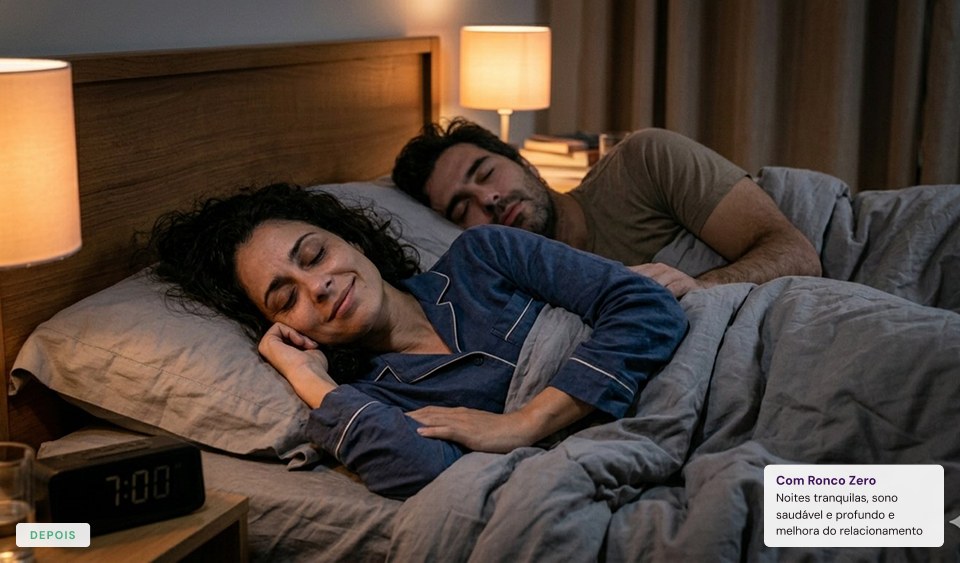 Casal no quarto às 7h00